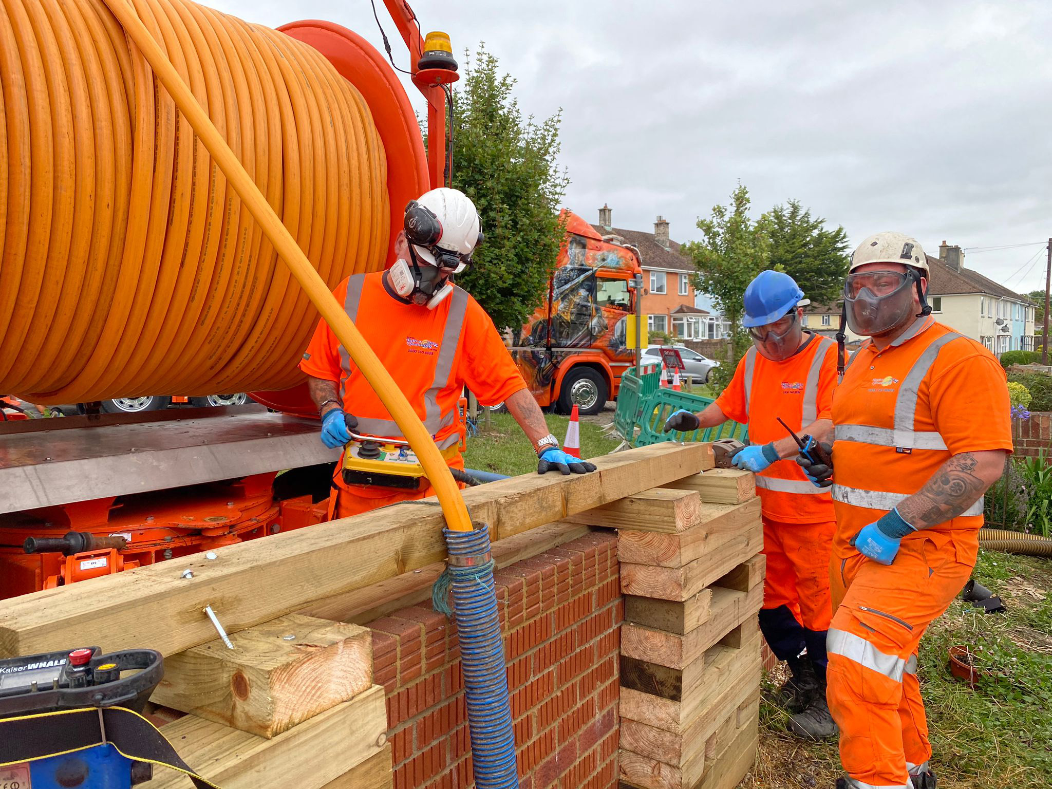 Confined space CCTV survey setup
